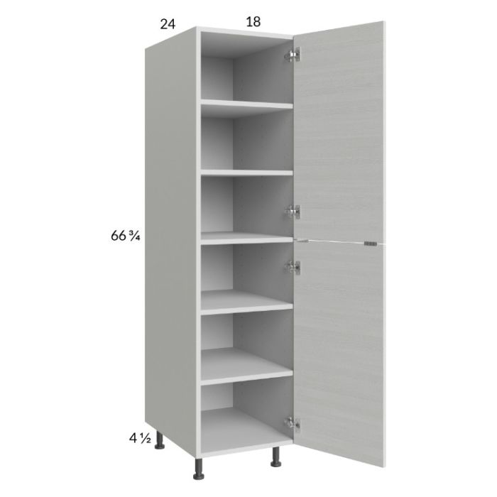 Euro White Grain 18x71-1/4 Utility Cabinet with 1 Door