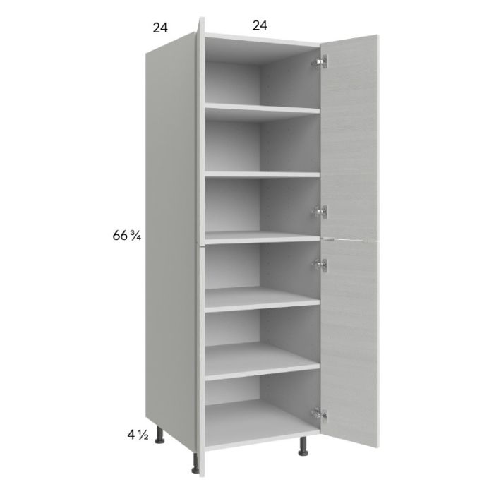 Euro White Grain 24x71-1/4 Utility Cabinet with 2 Doors