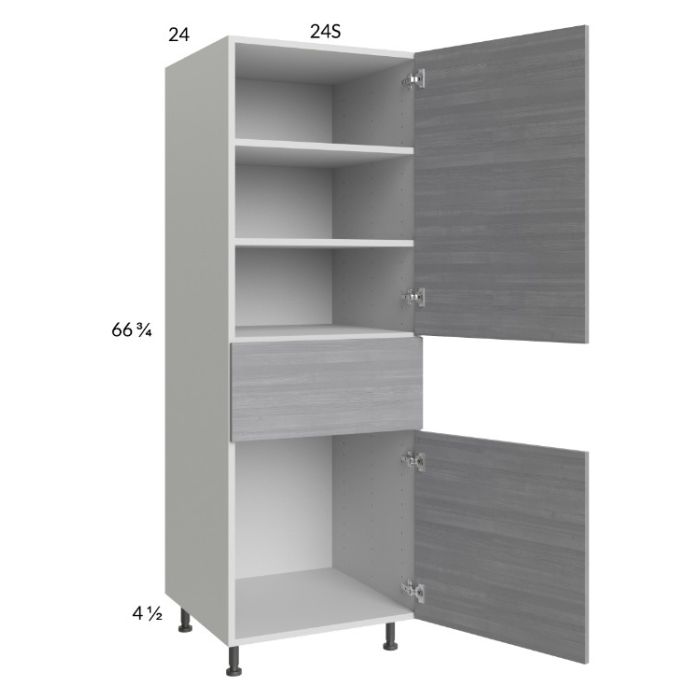 Euro Grey 24x71-1/4 Utility Cabinet with 1 Door and 1 Drawer