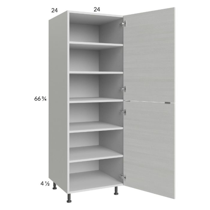 Euro White Grain 24x71-1/4 Utility Cabinet with 1 Door