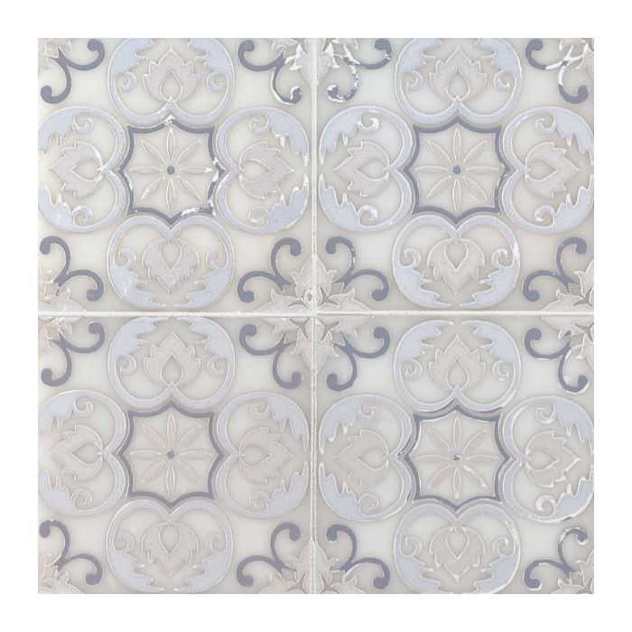 Tetris Florita 6 x 6 Blanco Tile