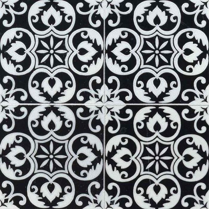 Tetris Florita Nero 6 x 6 Tile