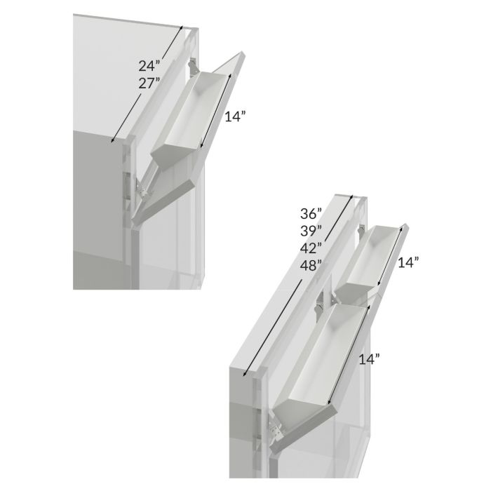 Midtown White Shaker 14" Tilt Out Tray