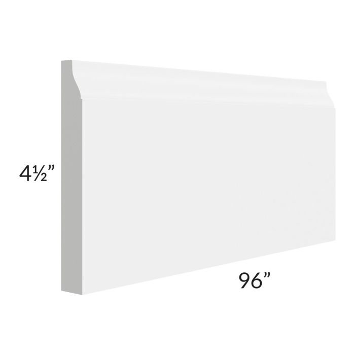 Asheville White Shaker 8' Baseboard Molding