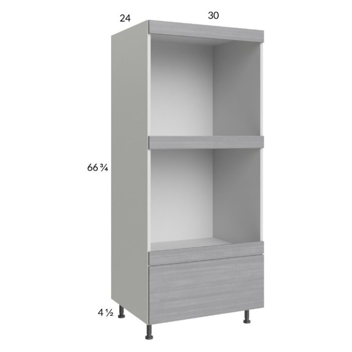 Euro Grey 30x71-1/4 Double Oven Cabinet with 1 Drawer