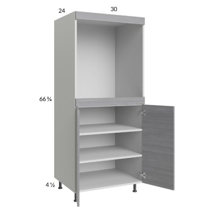 Euro Grey 30x71-1/4 Single Oven Cabinet with 2 Doors