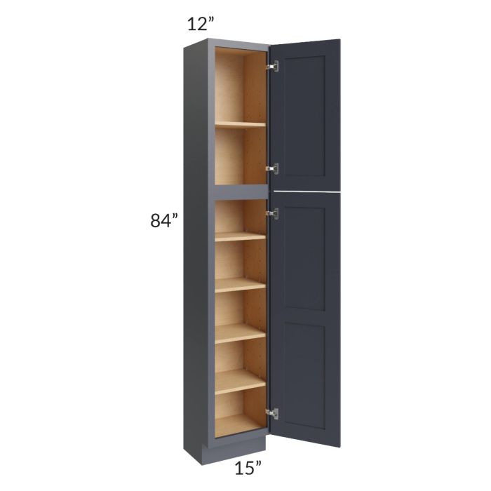 Midtown Indigo Shaker 15x12x84 Pantry Cabinet 