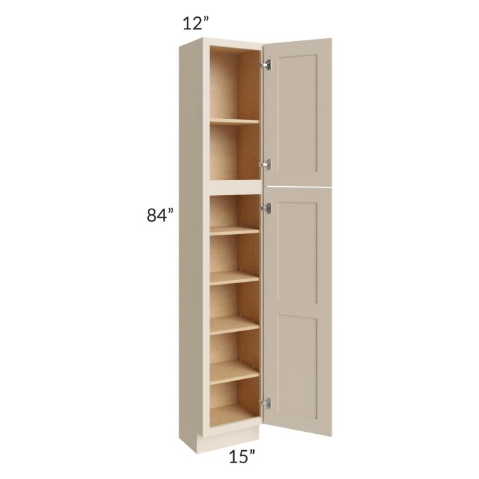 Midtown Cream Shaker 15x12x84 Pantry Cabinet 