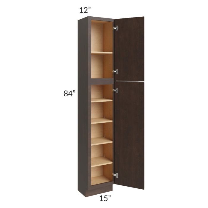 Vienna Kona Brown 15x12x84 Pantry Cabinet 