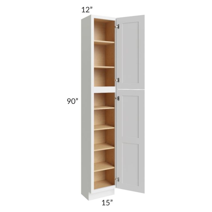 Midtown White Shaker 15x12x90 Pantry Cabinet
