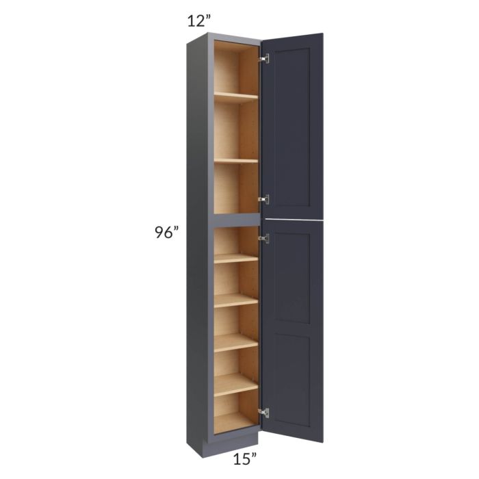 Midtown Indigo Shaker 15x12x96 Pantry Cabinet 