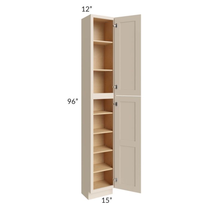 Midtown Cream Shaker 15x12x96 Pantry Cabinet 