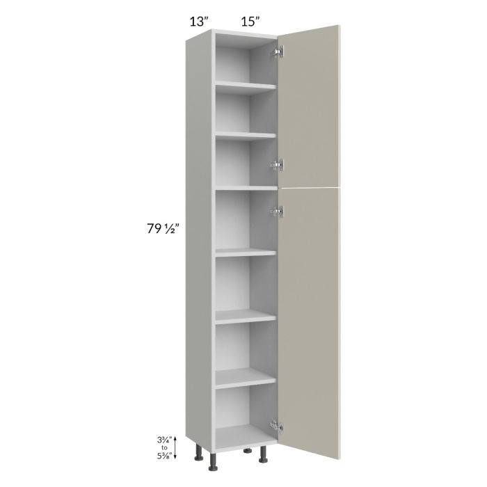 Milan Beige Matte 15x13x84 Pantry Cabinet (13" depth)
