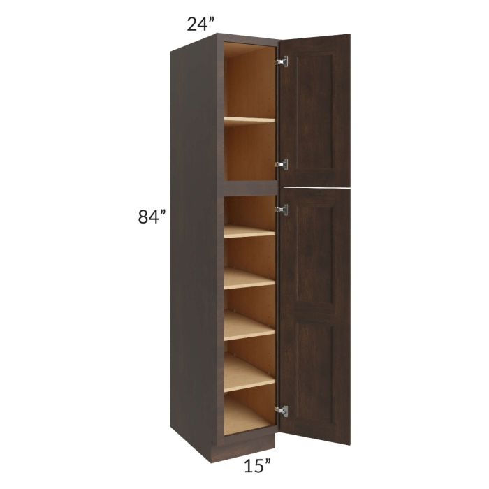 Tuscan Kona Brown 15x24x84 Pantry Cabinet
