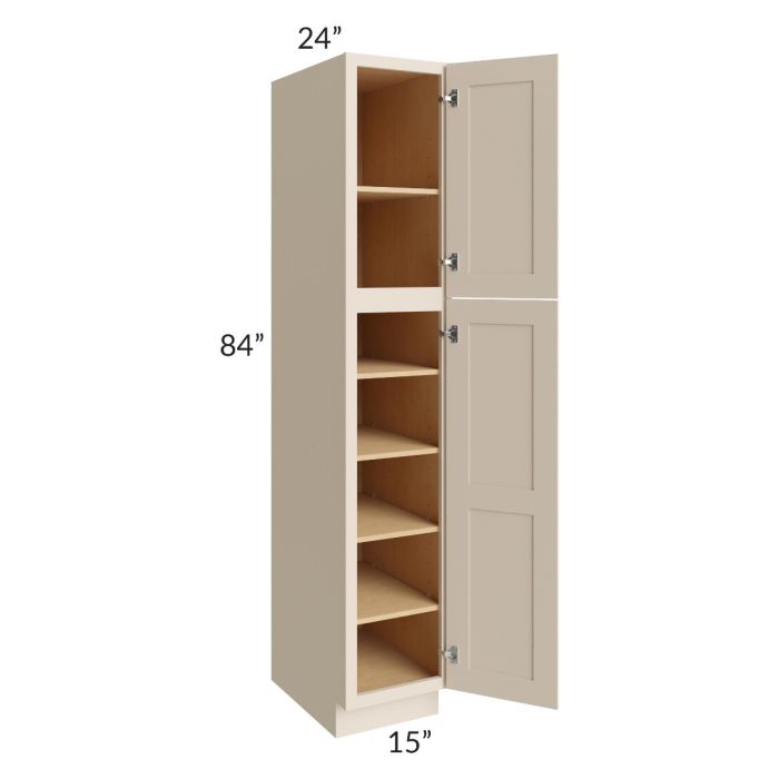 Midtown Cream Shaker 15x24x84 Pantry Cabinet