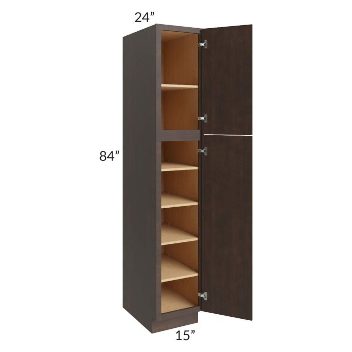 Vienna Kona Brown 15x24x84 Pantry Cabinet