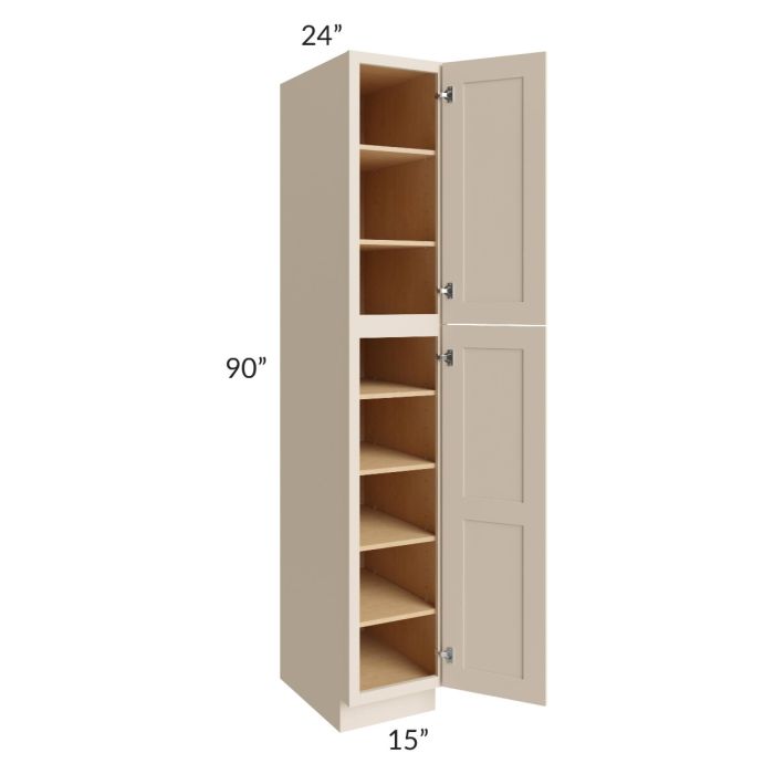 Midtown Cream Shaker 15x24x90 Pantry Cabinet