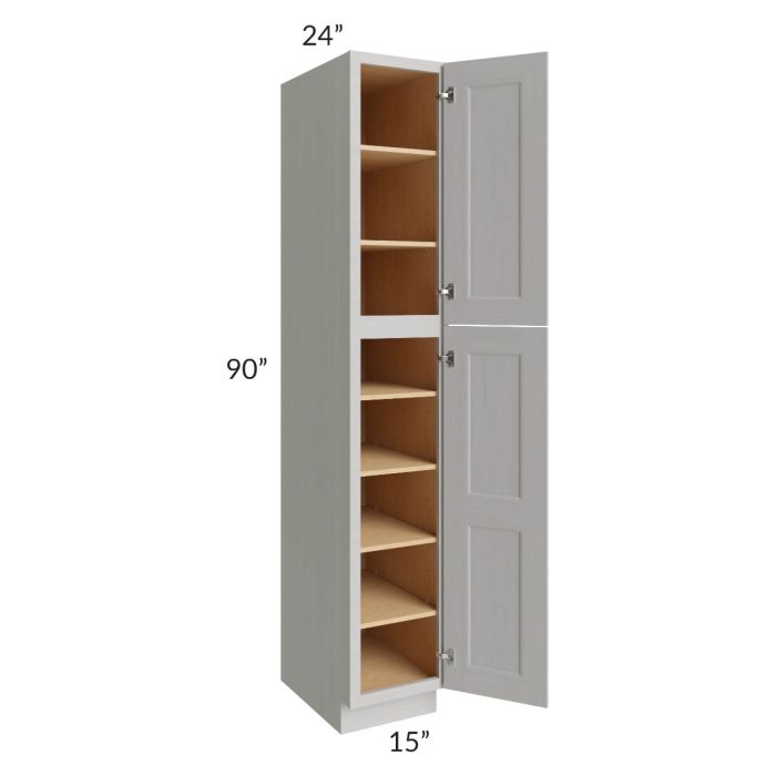 Salem Light Grey 15x24x90 Pantry Cabinet