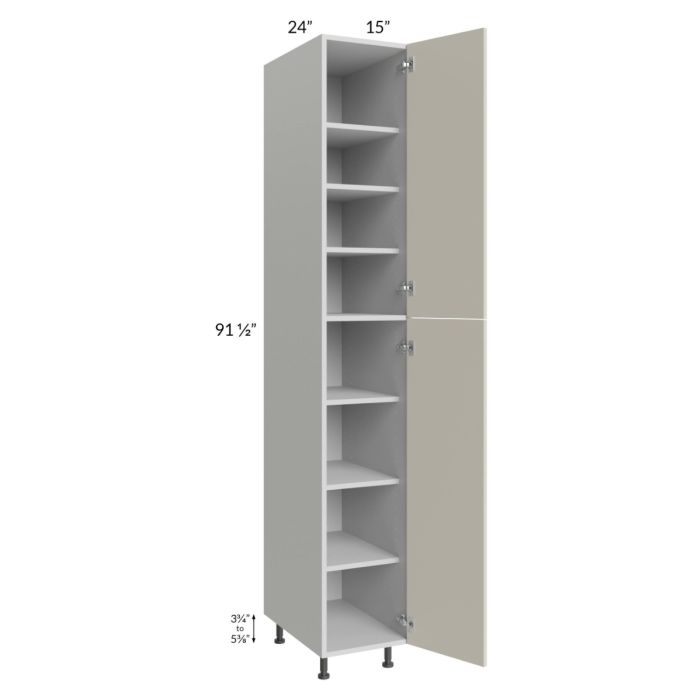Milan Beige Matte 15x24x96 Pantry Cabinet (24" depth)