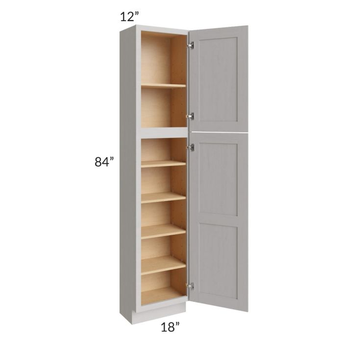 Midtown Light Grey Shaker 18x12x84 Pantry Cabinet 