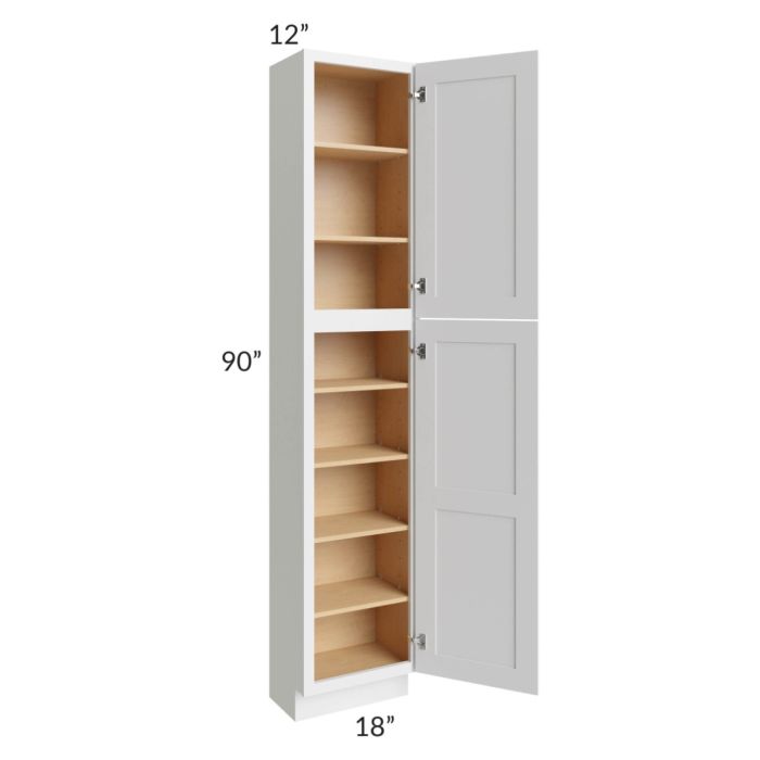 Midtown White Shaker 18x12x90 Pantry Cabinet 