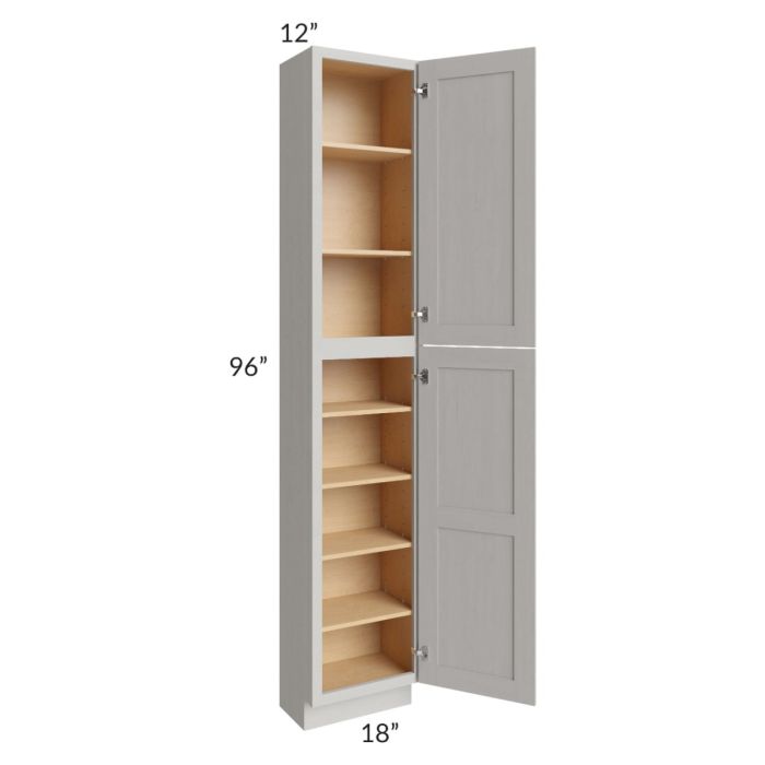 Midtown Dark Grey Shaker 18x12x96 Pantry Cabinet 