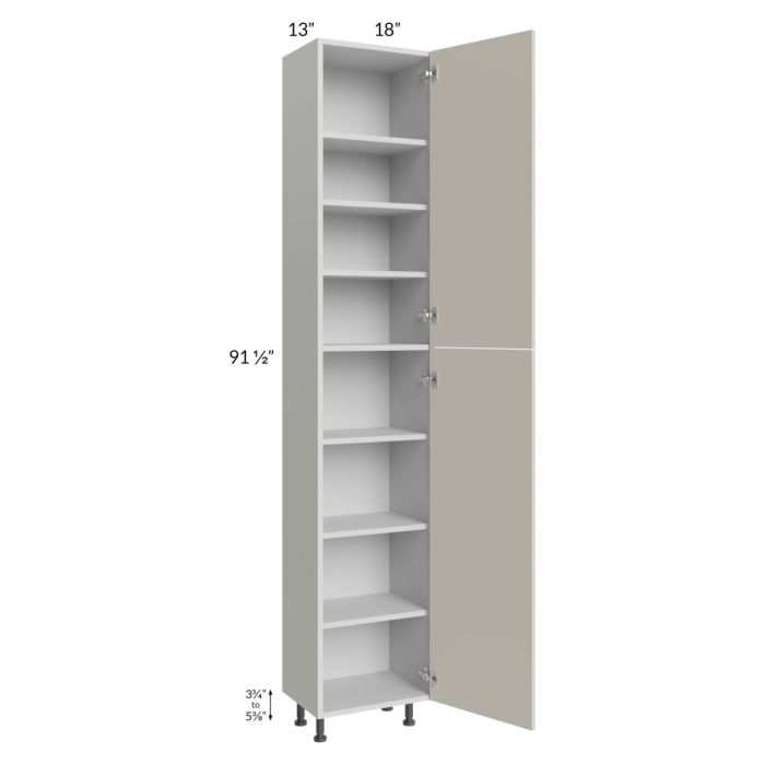 Milan Beige Matte 18x13x96 Pantry Cabinet (13" depth)