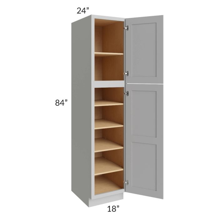 Tuscan Painted Grey 18x24x84 Pantry Cabinet
