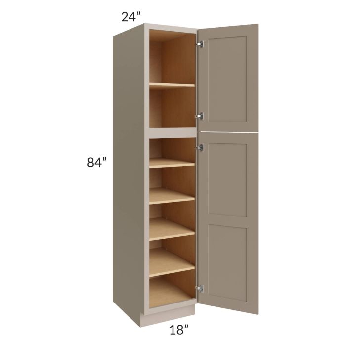 Tuscan Oyster 18x24x84 Pantry Cabinet