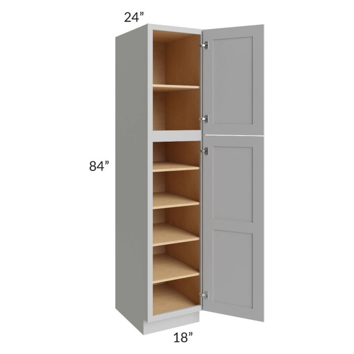 Midtown Painted Grey Shaker 18x24x84 Pantry Cabinet