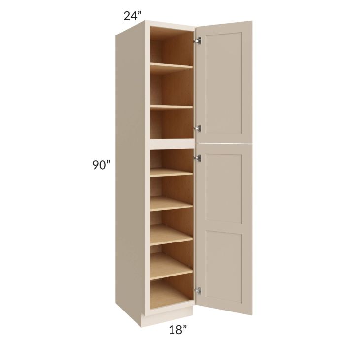 Midtown Cream Shaker 18x24x90 Pantry Cabinet