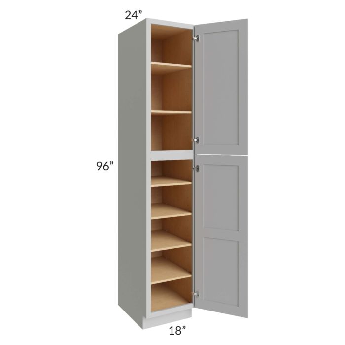 Tuscan Painted Grey 18x24x96 Pantry Cabinet