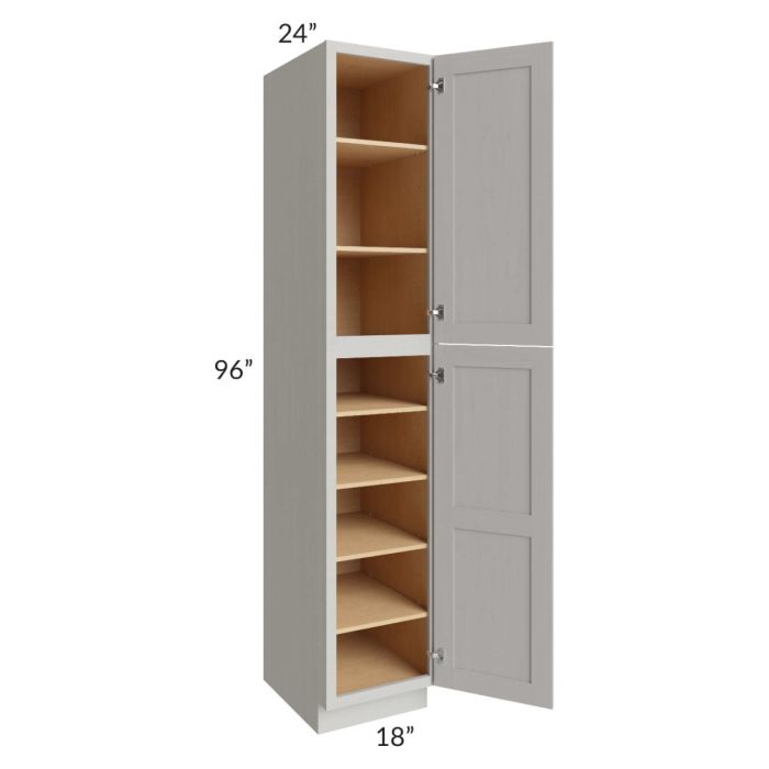 Midtown Light Grey Shaker 18x24x96 Pantry Cabinet