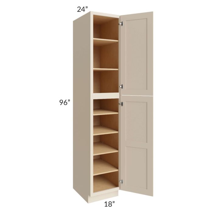 Midtown Cream Shaker 18x24x96 Pantry Cabinet