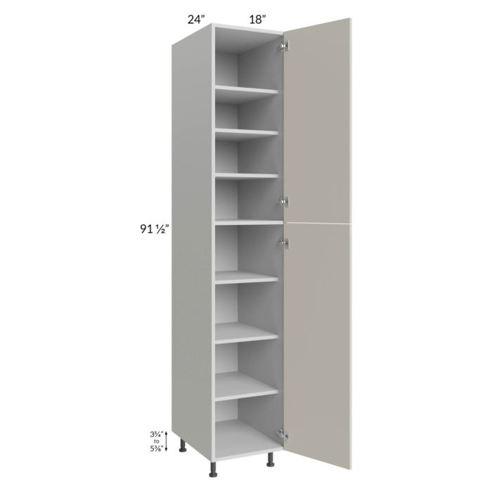Milan Beige Matte 18x24x96 Pantry Cabinet (24" depth)