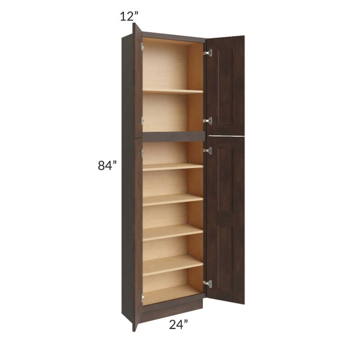 Tuscan Kona Brown 24x12x84 Pantry Cabinet 