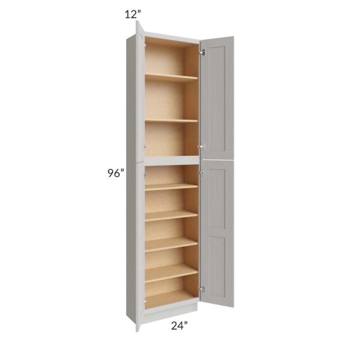 Midtown Light Grey Shaker 24x12x96 Pantry Cabinet 