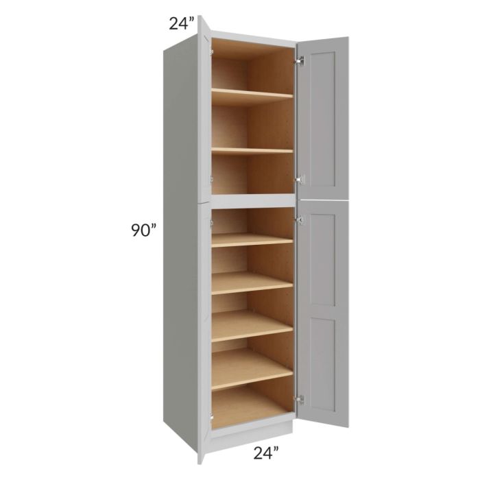 Midtown Painted Grey Shaker 24x24x90 Pantry Cabinet
