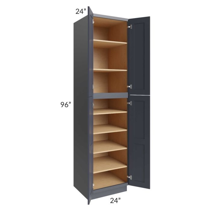 Midtown Indigo Shaker 24x24x96 Pantry Cabinet