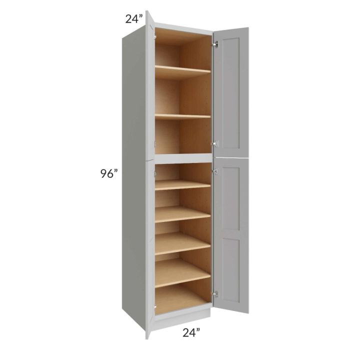 Midtown Painted Grey Shaker 24x24x96 Pantry Cabinet