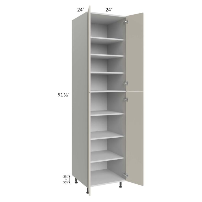 Milan Beige Matte 24x24x96 Pantry Cabinet (4 doors, 24" depth)