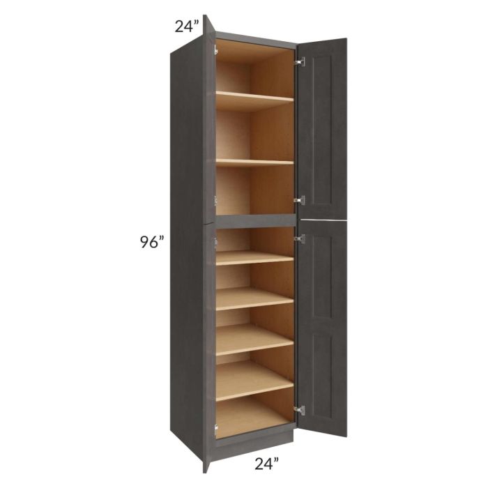 Salem Dark Grey 24x24x96 Pantry Cabinet