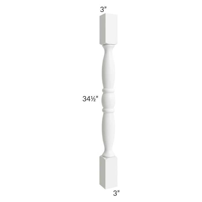 Alpine White Shaker Decorative Leg with a Wall Filler
