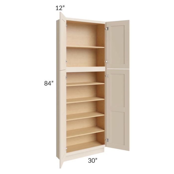Midtown Cream Shaker 30x12x84 Pantry Cabinet 