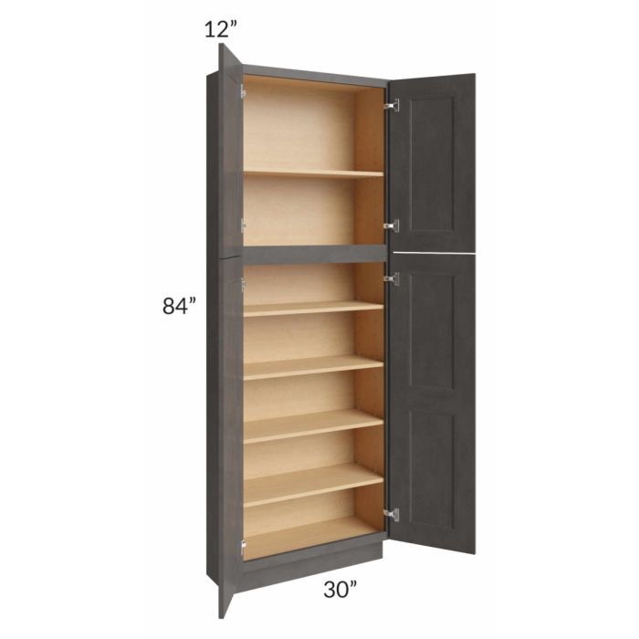 Salem Dark Grey 30x12x84 Pantry Cabinet 