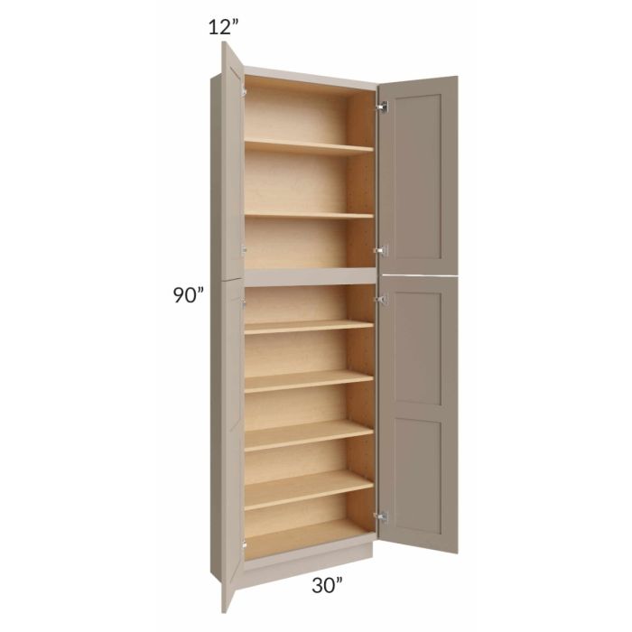 Tuscan Oyster 30x12x90 Pantry Cabinet 