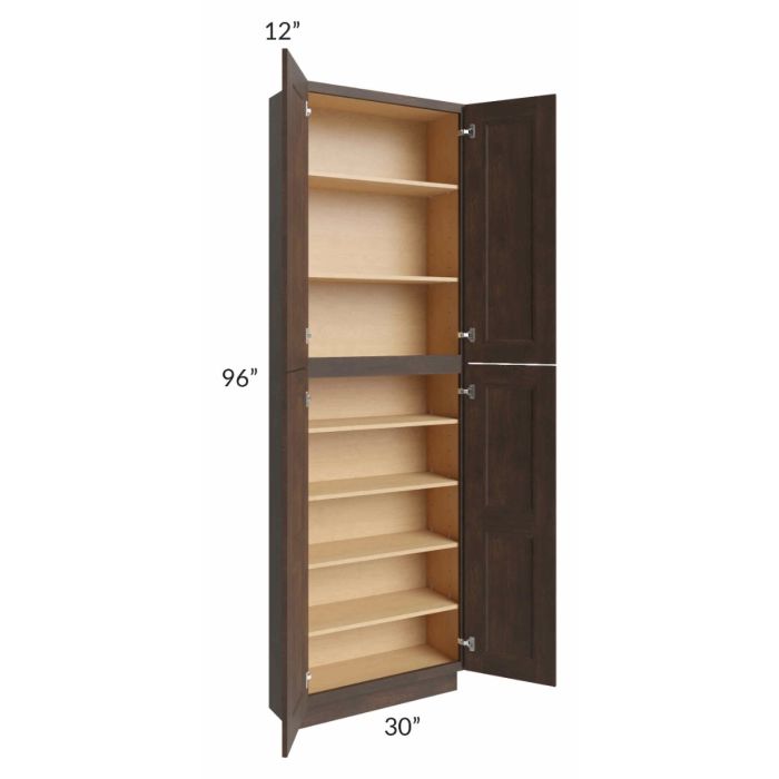 Tuscan Kona Brown 30x12x96 Pantry Cabinet 