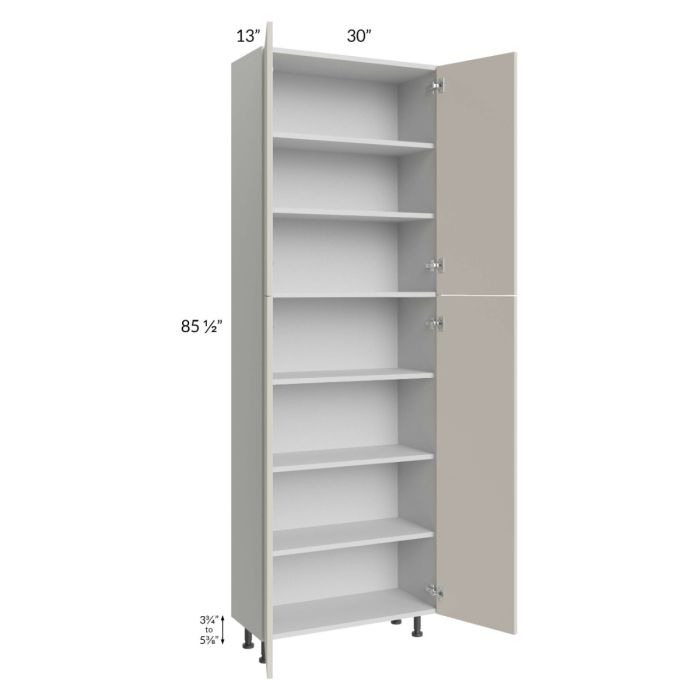 Milan Beige Matte 30x13x90 Pantry Cabinet (13" depth)