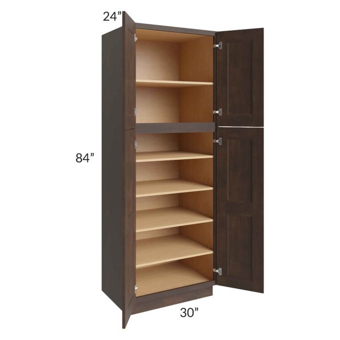 Tuscan Kona Brown 30x24x84 Pantry Cabinet