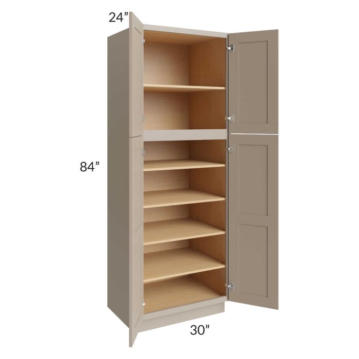 Tuscan Oyster 30x24x84 Pantry Cabinet